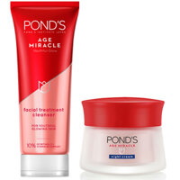 Combo Sữa Rửa Mặt Pond's Chống Lão Hóa Age Miracle Và Kem Dưỡng Da Pond's Age Miracle Ban Đêm