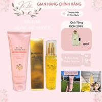 Combo sữa rửa mặt Rose De Seoul 150ml và Serum kén tằm vàng B3 H+ Premium Ex, Golden Cocoon Silk dưỡng da trắng sáng