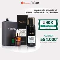 Combo sữa rửa mặt và serum dưỡng sáng da cho nam The MEN