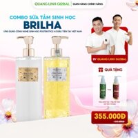 Combo sữa tắm BRILHA hoa cỏ phương Đông + Sữa tắm cánh hoa nhài by Quang Linh Global