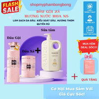 Combo sữa tắm dầu gội, Cặp Dầu Gội Xả Nước Hoa nữ N5 1600ml+ 1 Chai Sữa Tắm Ramze Trắng Da 1000ml