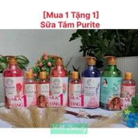 Combo sữa tắm Purité 850 ml tặng sữa tắm Purité 250 ml đủ loại
