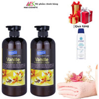 combo Sữa tắm trắng da dưỡng ẩm hương nước hoa dành cho nam và nữ vanille 950ML
