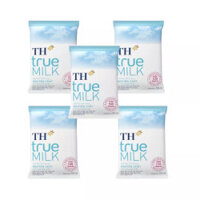 Combo sữa tươi tiệt trùng nguyên chất TH True Milk bịch giấy 220ml (5 Gói)