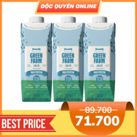 Combo Sữa tươi tiệt trùng Green Farm cao đạm ít béo Vinamilk hộp 250ml (3 Hộp)