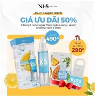 COMBO SUPER NACH X5 2IN1 Serum nach, Toner nach, Xịt miệng Kiss Love NLS