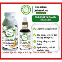 COMBO Tái Tạo Da Sắc Dược Thiên + Bột Rửa Mặt Thảo Mộc Linh Chi Sâm chính hãng Cải Thiện tận gốc mụn, nám rỗ, tàn nhan