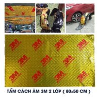Combo Tấm cách âm 3M™ 2 lớp cao su non màu vàng dày 3mm làm hốc bánh hoặc sàn xe chống ồn từ gầm và sàn ô tô cao cấp