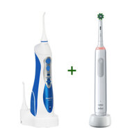 Combo Tăm Nước Panasonic EW1211W – Bàn Chải Điện Oral-B Pro 3 3000 trắng