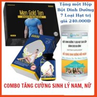 Combo tăng cơ 01 Hộp viên uống Tăng Cơ SUPE MAX + 1 Hộp viên uống giảm cân GOLDTEN SLIM - Tặng một Hộp Bột Giảm Cân LEAN