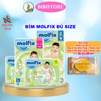 (Combo Tặng Quà) Bỉm Molfix Em bé Tã quần Tã Dán đủ size S/M/L/XL/XXL/XXXL (Bibistore TB)