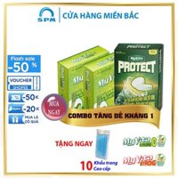Combo TĂNG SỨC ĐỀ KHÁNG 2 hộp viên C sủi vitamin Myvita Strong C & 1 Viên ngậm Myvita Protect (Sả - Gừng - Chanh)