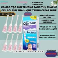 Combo Tạo Môi Trường Tăng Thụ Thai (Gel Bôi + Que Trứng) Canh Con Như Ý Mang Thai Tự Nhiên | Conceive Plus Clearblue
