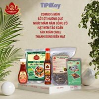 Combo Tảo Xoắn Chile 200g + Hạt Nêm Tảo Xoắn Chile 450g+ Nước Mắm Đông Cô 500ml + Sốt Ớt Rim Hương Quê 300g + Thanh Rong