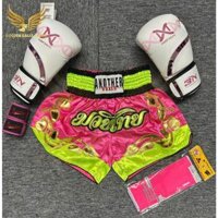 COMBO TẬP BOXING CƠ BẢN GĂNG BOXING + BĂNG ĐA + QUẦN MUAY + TẤT BẢO VỆ - Hồng
