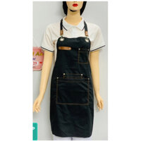 [Combo] Tạp dề màu đen đính da cao cấp nhiều túi