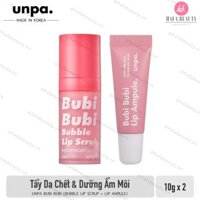 Combo Tẩy Da Chết Môi & Son Dưỡng Môi Unpa Bubi Bubi (Bubble Lip Scrup + Lip Ampule)