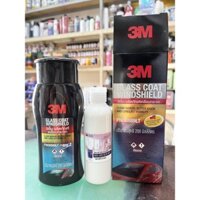 COMBO TẨY Ố KÍNH VÀ DUNG DỊCH PHỦ CHỐNG BÁM NƯỚC CHO BỀ MẶT KÍNH Ô TÔ ĐẾN TỪ MỸ 3M ( tặng 1  miếng bùi nhùi)