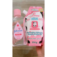 Combo tẩy tế bào chết muối bò Thái 350g và dầu baby oil 200ml