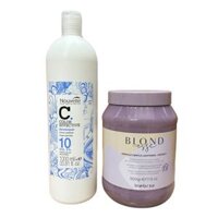 COMBO Tẩy tóc Inebrya + Oxi trợ nhuộm cao cấp NOUVELLE