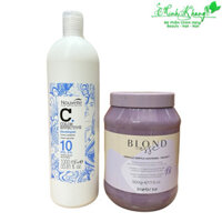 COMBO Tẩy tóc Inebrya + Oxi trợ nhuộm cao cấp NOUVELLE ( MK )