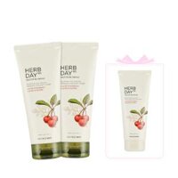 Combo Tẩy Trang & Sữa Rửa Mặt Trái Anh Đào THEFACESHOP HERB DAY 365 ACEROLA & BLUEBERRY 170ml