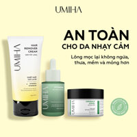 Combo tẩy triệt lông Bikini vĩnh viễn UMIHA tại nhà  Mỡ trăn triệt lông vĩnh viễn U Minh Hạ 30ml &amp; Kem tẩy lông UMIHA 85g an toàn cho da nhạy cảm