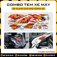 Combo Team DánN Xe Máy Xe Điện Mẫu HotWheels | Team DecalL Hình Dán SH Vespa Raider Exciter Winner AirBlade ...