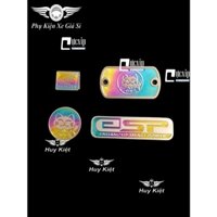 Combo Tem Dán ESP, Logo Honda Nhỏ, Logo Và Nắp Dầu Mèo Thần Titan Điện Phân 2 Lỗ Ngang Gắn Xe Vario 2018 - 2022 MS4319