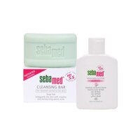 Combo Thanh Kháng Khuẩn Sebamed pH5.5  Dung Dịch Vệ Sinh Phụ Nữ Sebamed pH3.8