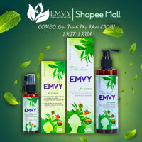 COMBO Thảo Dược EMVY khử Nấm Ngứa, Khử mùi hôi, Khí hư huyết trắng, vàng xanh (Xịt EMVY 65ml + Rửa EMVY 250ML)