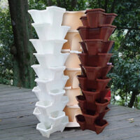 COMBO THÁP TRỒNG RAU HỮU CƠ CHẬU TRỒNG, RAU HOA, DÂU TÂY, ĐỘ BỀN CAO, CHẤT LIỆU TỐT