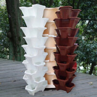 COMBO THÁP TRỒNG RAU HỮU CƠ CHẬU TRỒNG, RAU HOA, DÂU TÂY, ĐỘ BỀN CAO, CHẤT LIỆU TỐT