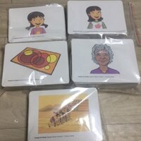 Combo thẻ Family and friends lớp 1 đến 5, khổ a5 loại 1 mặt và 2 mặt