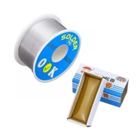 Combo Thiếc Hàn Solder OK 0.8mm 100g Và Hộp Nhựa Thông Hộp Loại Tốt