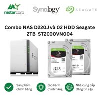 Combo Thiết bị lưu trữ NAS DS220J và 02 Ổ cứng HDD Seagate Ironwolf 2TB ST2000VN004