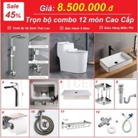 Combo Thiết Bị Nhà Vệ Sinh Trọn Bộ 12 Món Cao Cấp CB12-8500