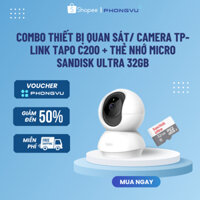 Combo Thiết bị quan sát/ Camera TP-Link Tapo C200 + Thẻ nhớ Micro Sandisk Ultra 32GB