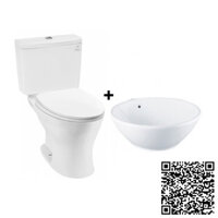 Combo Thiết bị vệ sinh TOTO CS735DT10-Lavabo LT523S - Pimisi