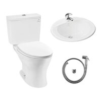 Combo Thiết Bị Vệ Sinh TOTO 17C CS735DT10#XW + L501C#XW + TVCF201