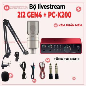 Bộ thu âm Focusrite 2i2 Gen3 + Micro Takstar PC K200