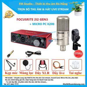 Bộ thu âm Focusrite 2i2 Gen3 + Micro Takstar PC K200