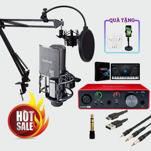 Bộ thu âm Focusrite Solo Gen 3 +  Micro Takstar PC K850