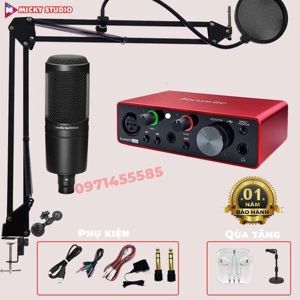 Bộ thu âm Focusrite Solo Gen 3 +  Micro Technica AT2020