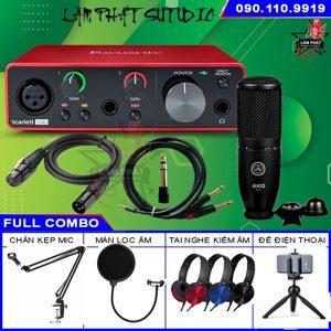 Bộ thu âm Focusrite Solo Gen 3 +  Micro AKG P120