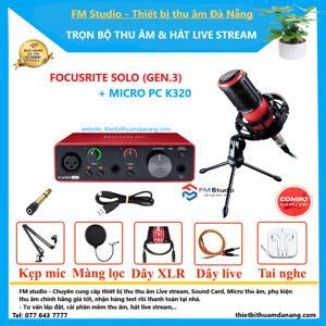 Bộ thu âm Focusrite Solo Gen 3 +  Micro Takstar PC K320