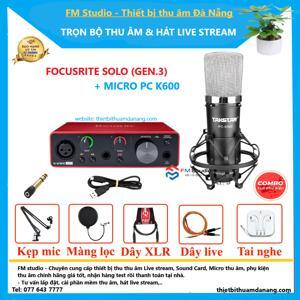 Bộ thu âm Focusrite Solo Gen 3 +  Micro Takstar PC K600