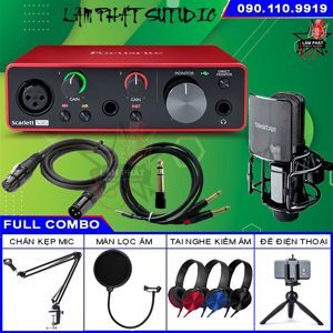 Bộ thu âm Focusrite Solo Gen 3 +  Micro Takstar PC K850