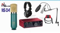 Combo Thu Âm Focusrite Solo Gen 4 + Mxl V67  + Hosa 1m5 + Headphone Prodipe 580 Pro + Chân Ns Mk4