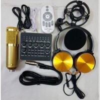 COMBO THU ÂM LIVESTREAM MÍC BM800 SOUND CARD V10 TẶNG KÈM TAI NGHE 450 BH 6 THÁNG ĐỔI MỚI